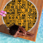West African Yellow Art - Adinkra Culture Beach Blanket