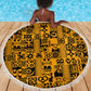 West African Yellow Art - Adinkra Culture Beach Blanket