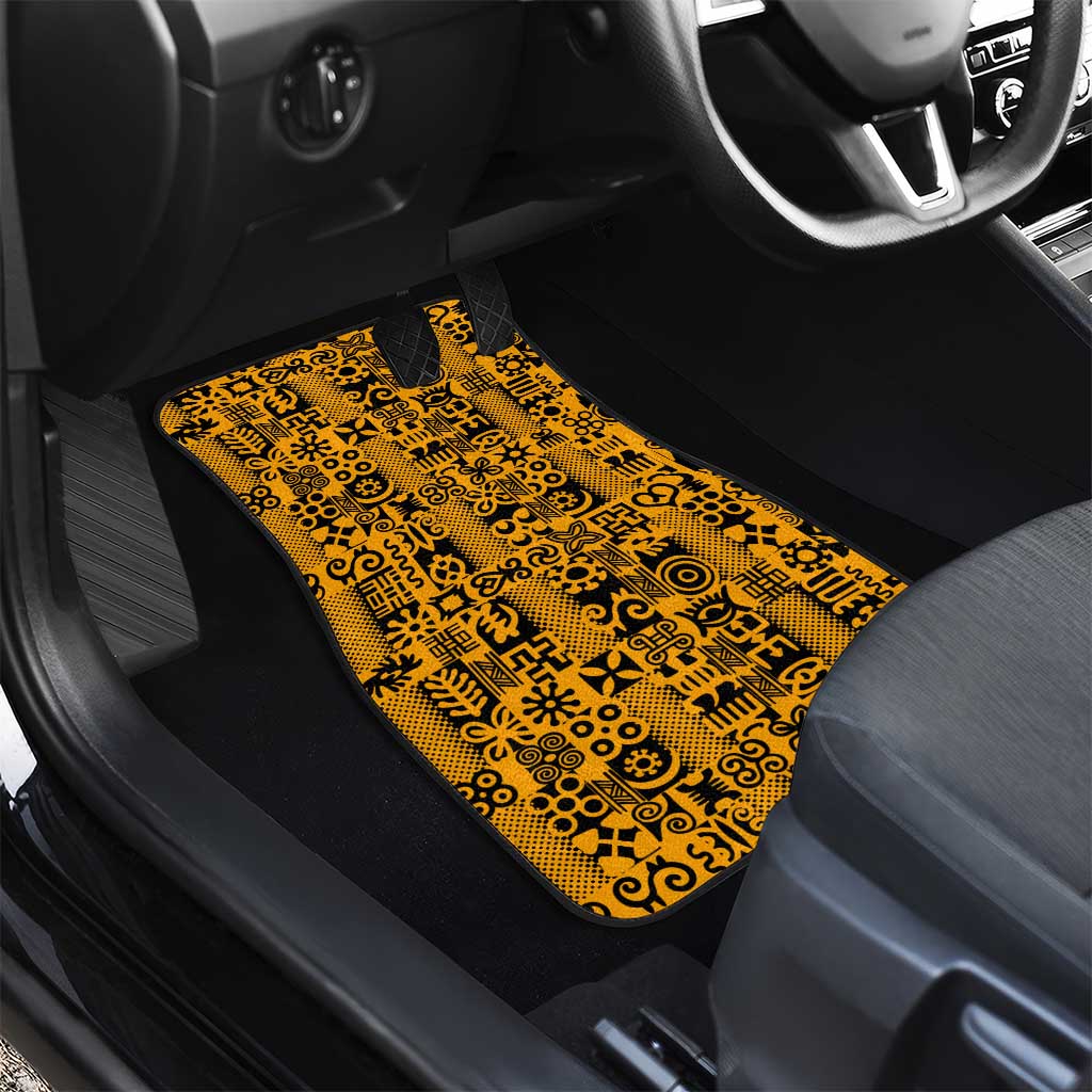 West African Yellow Art - Adinkra Culture Car Mats