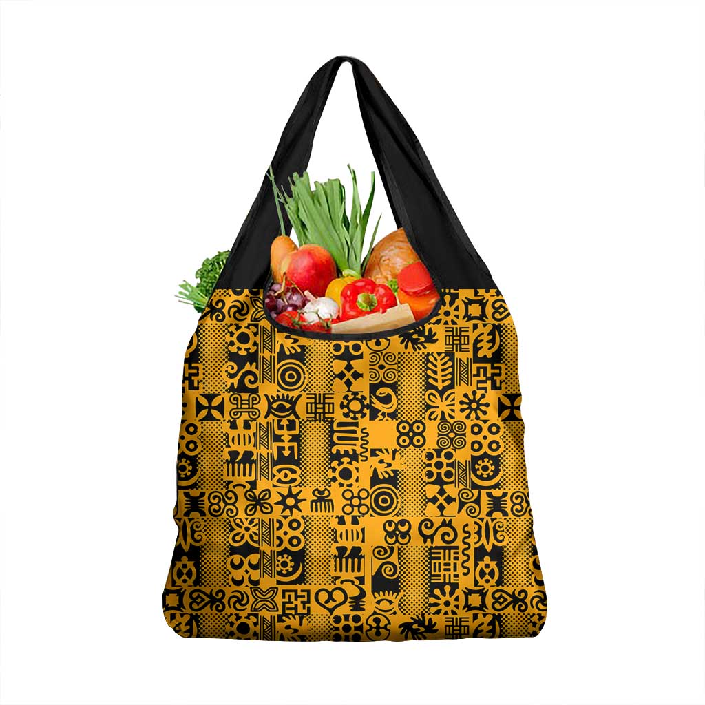 West African Yellow Art - Adinkra Culture Grocery Bag