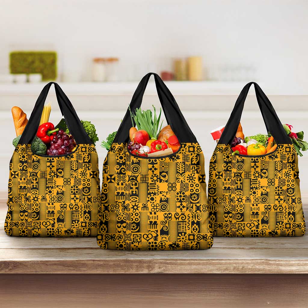 West African Yellow Art - Adinkra Culture Grocery Bag