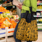 West African Yellow Art - Adinkra Culture Grocery Bag