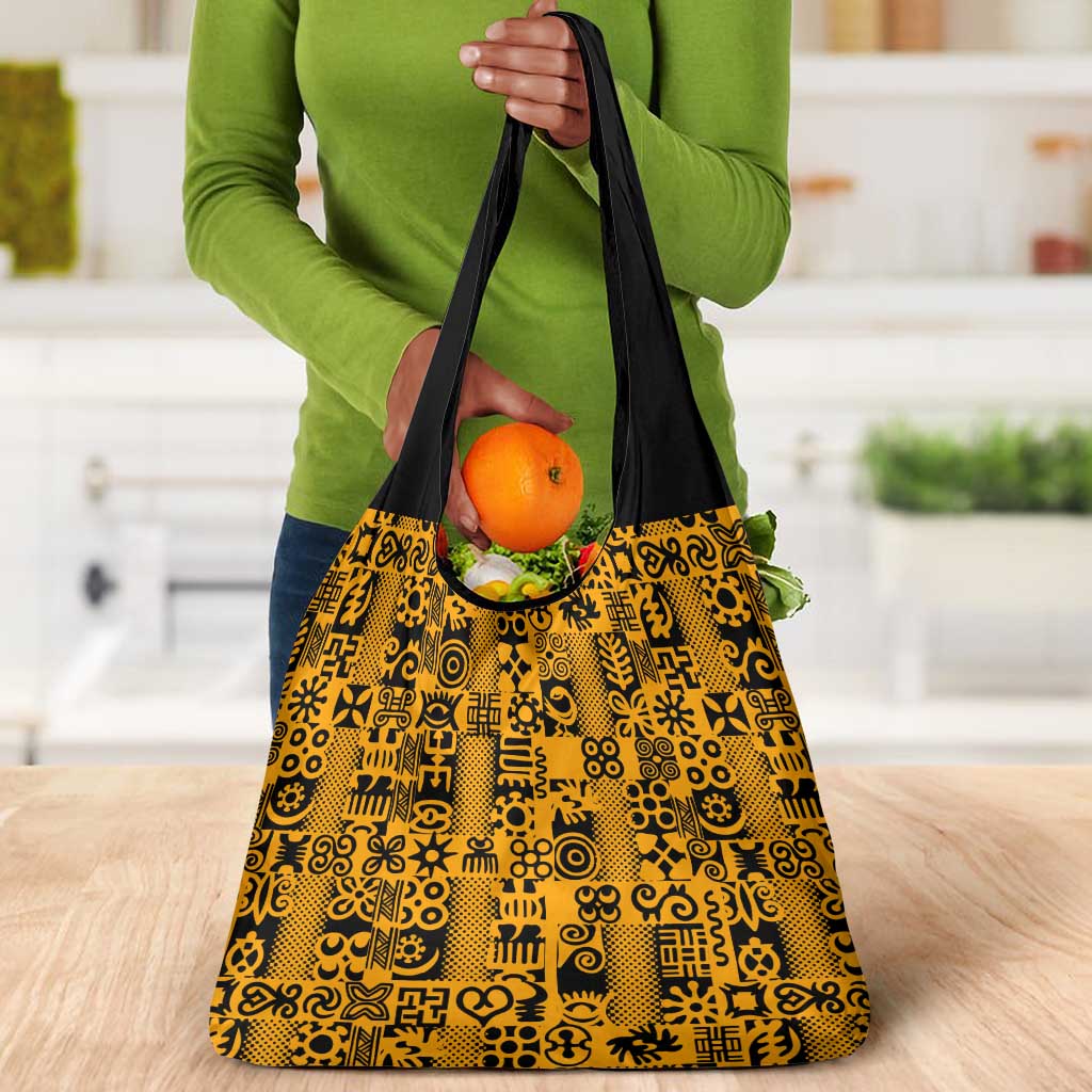 West African Yellow Art - Adinkra Culture Grocery Bag