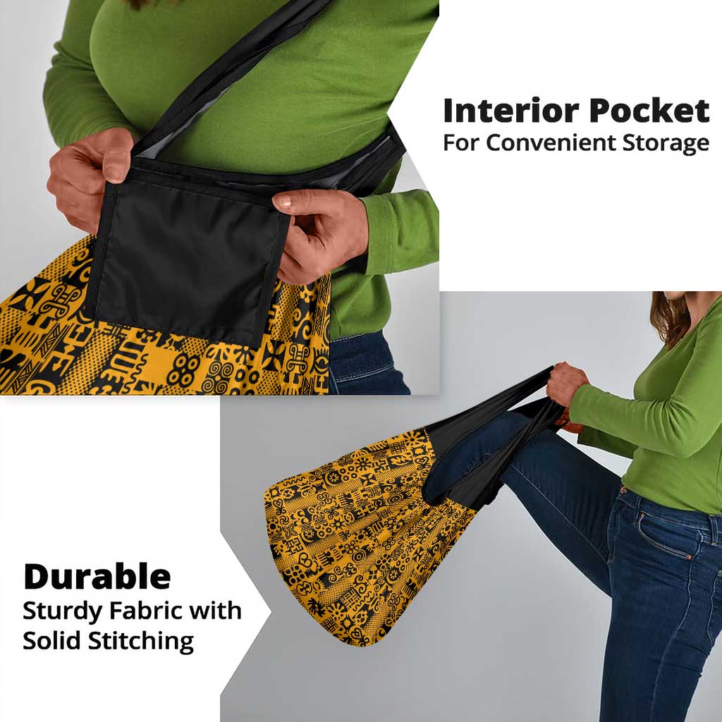 West African Yellow Art - Adinkra Culture Grocery Bag