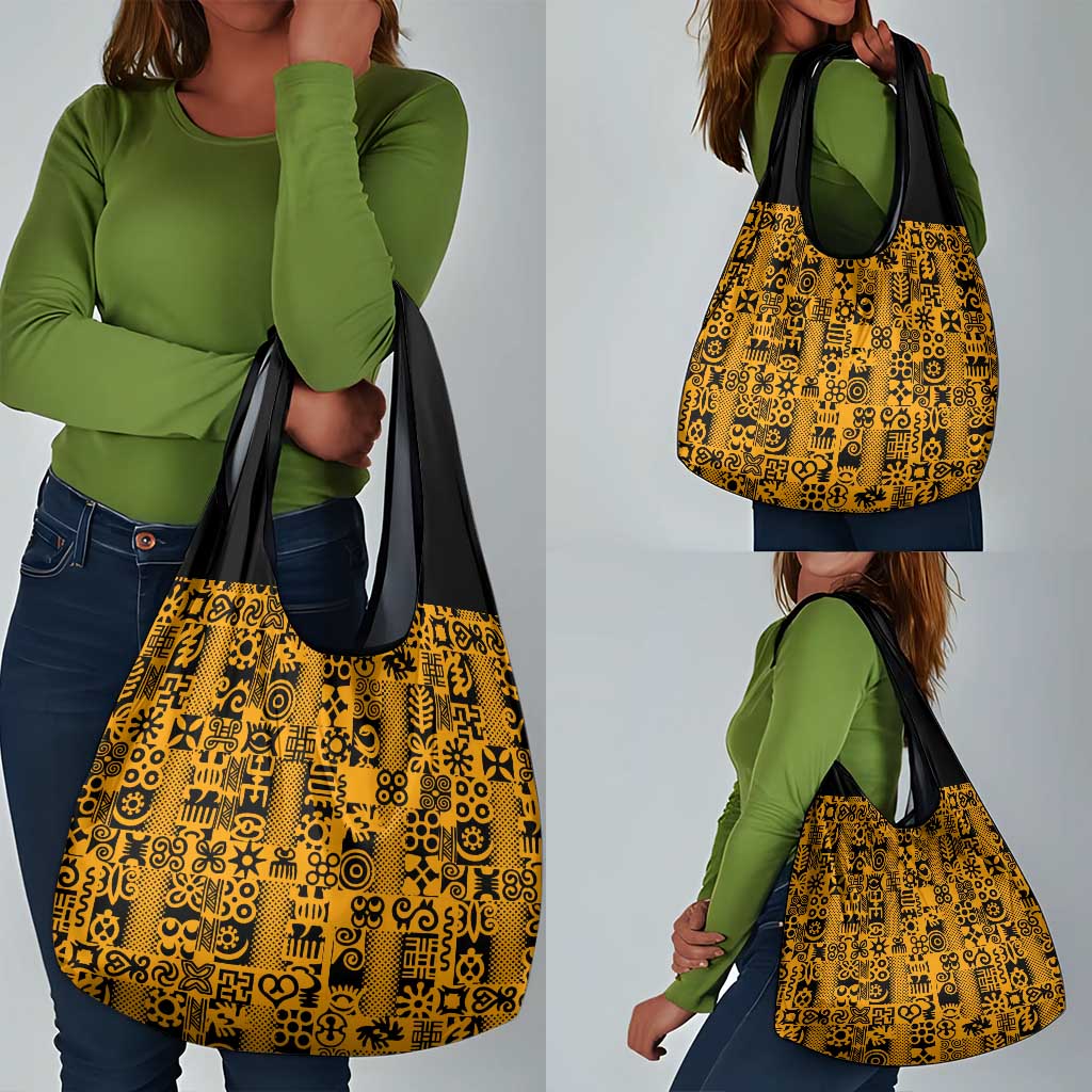 West African Yellow Art - Adinkra Culture Grocery Bag