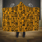 West African Yellow Art - Adinkra Culture Hooded Blanket