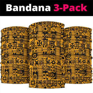 West African Yellow Art - Adinkra Culture Neck Gaiter - African Pride