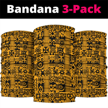 West African Yellow Art - Adinkra Culture Neck Gaiter - African Pride