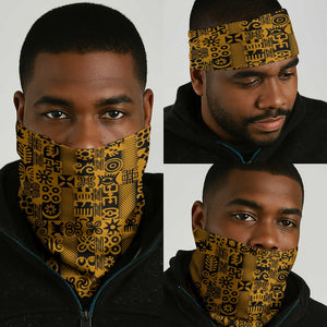West African Yellow Art - Adinkra Culture Neck Gaiter - African Pride