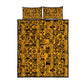 West African Yellow Art - Adinkra Culture Quilt Bed Set
