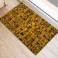 West African Yellow Art - Adinkra Culture Rubber Doormat