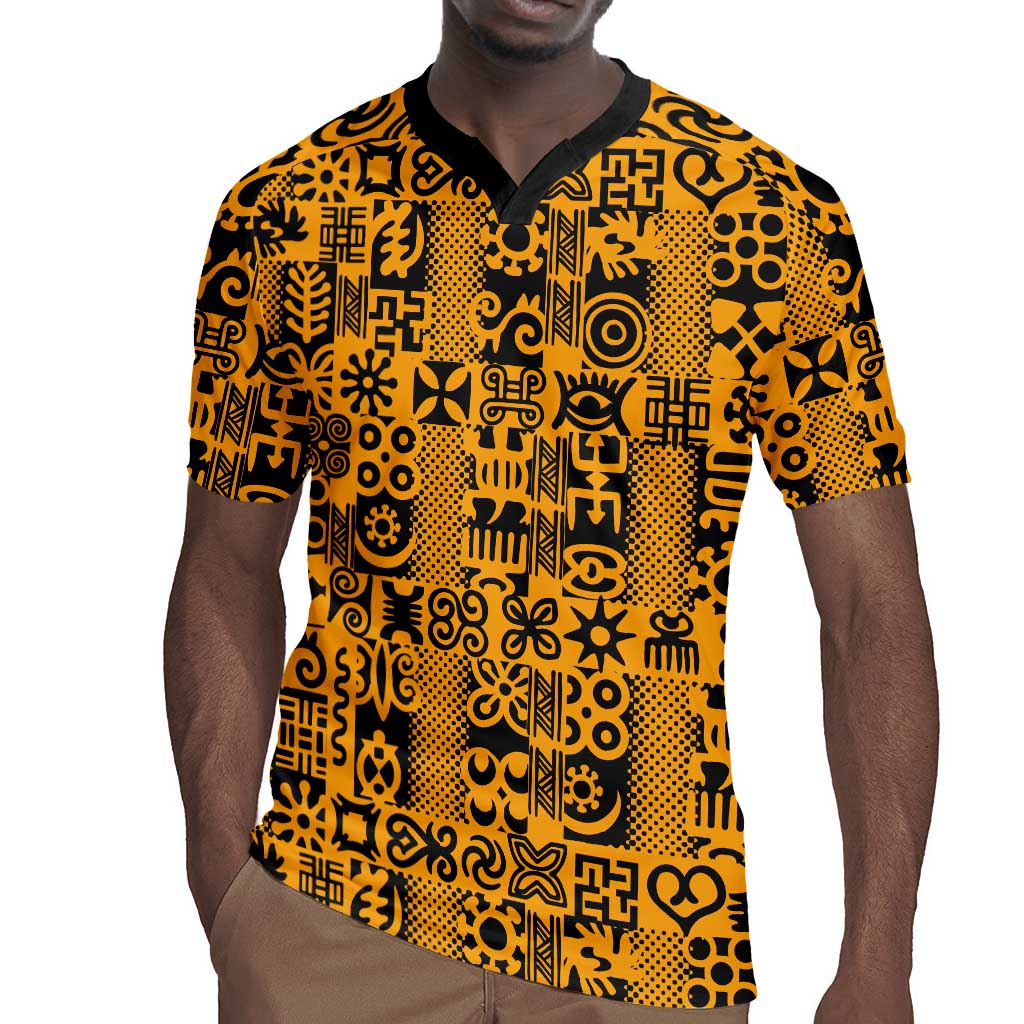 West African Yellow Art - Adinkra Culture Rugby Jersey