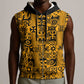West African Yellow Art - Adinkra Culture Sleeveless Zip Hoodie - African Pride