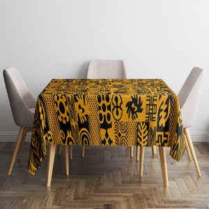 West African Yellow Art - Adinkra Culture Tablecloth