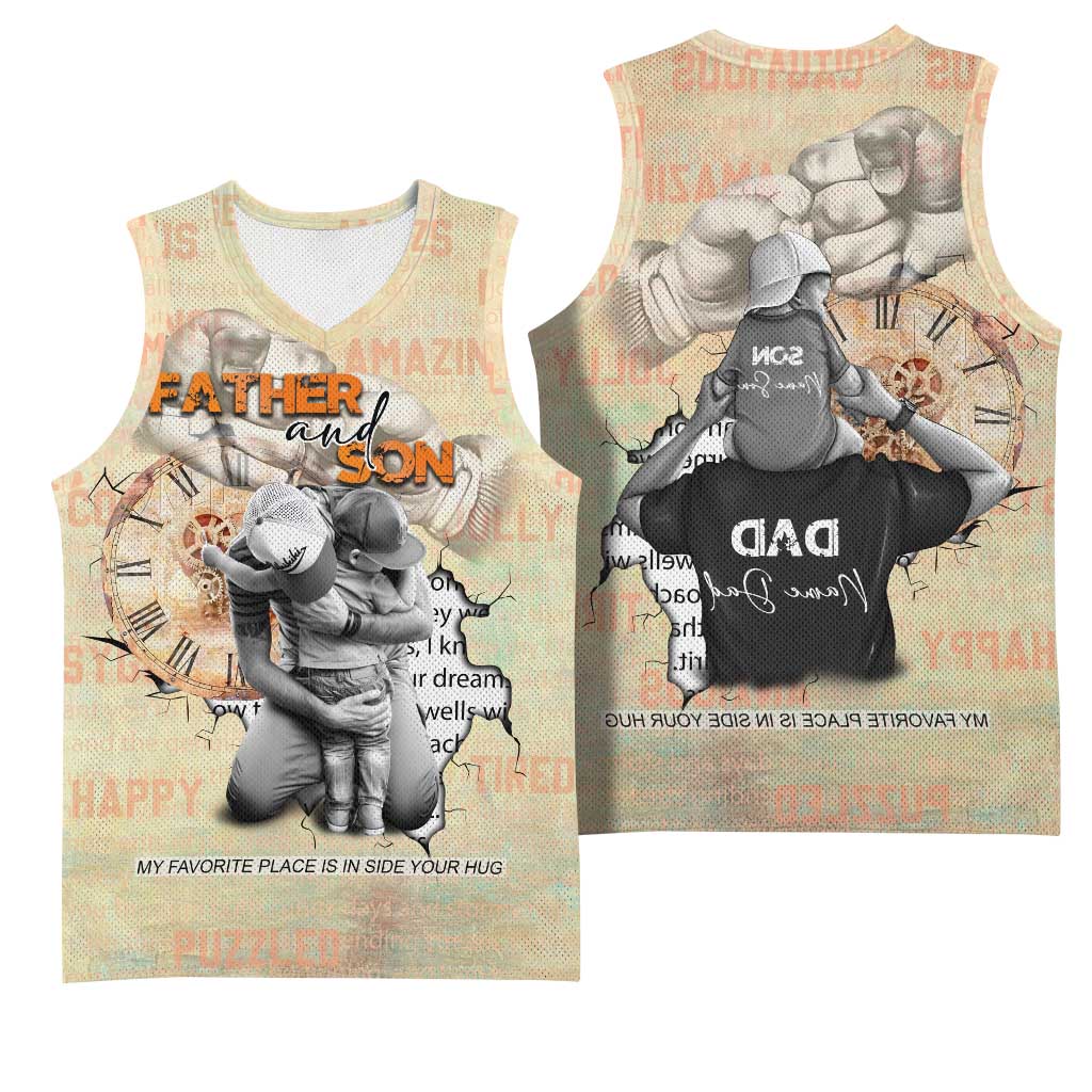 Gift for Dad - Personalized African Father and Son Basketball Jersey - African Pride