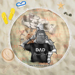 Gift for Dad - Personalized African Father and Son Beach Blanket