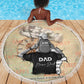 Gift for Dad - Personalized African Father and Son Beach Blanket