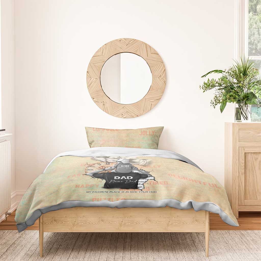 Gift for Dad - Personalized African Father and Son Bedding Set