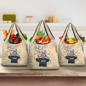 Gift for Dad - Personalized African Father and Son Grocery Bag