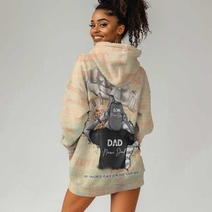 Gift for Dad - Personalized African Father and Son Hoodie Dress