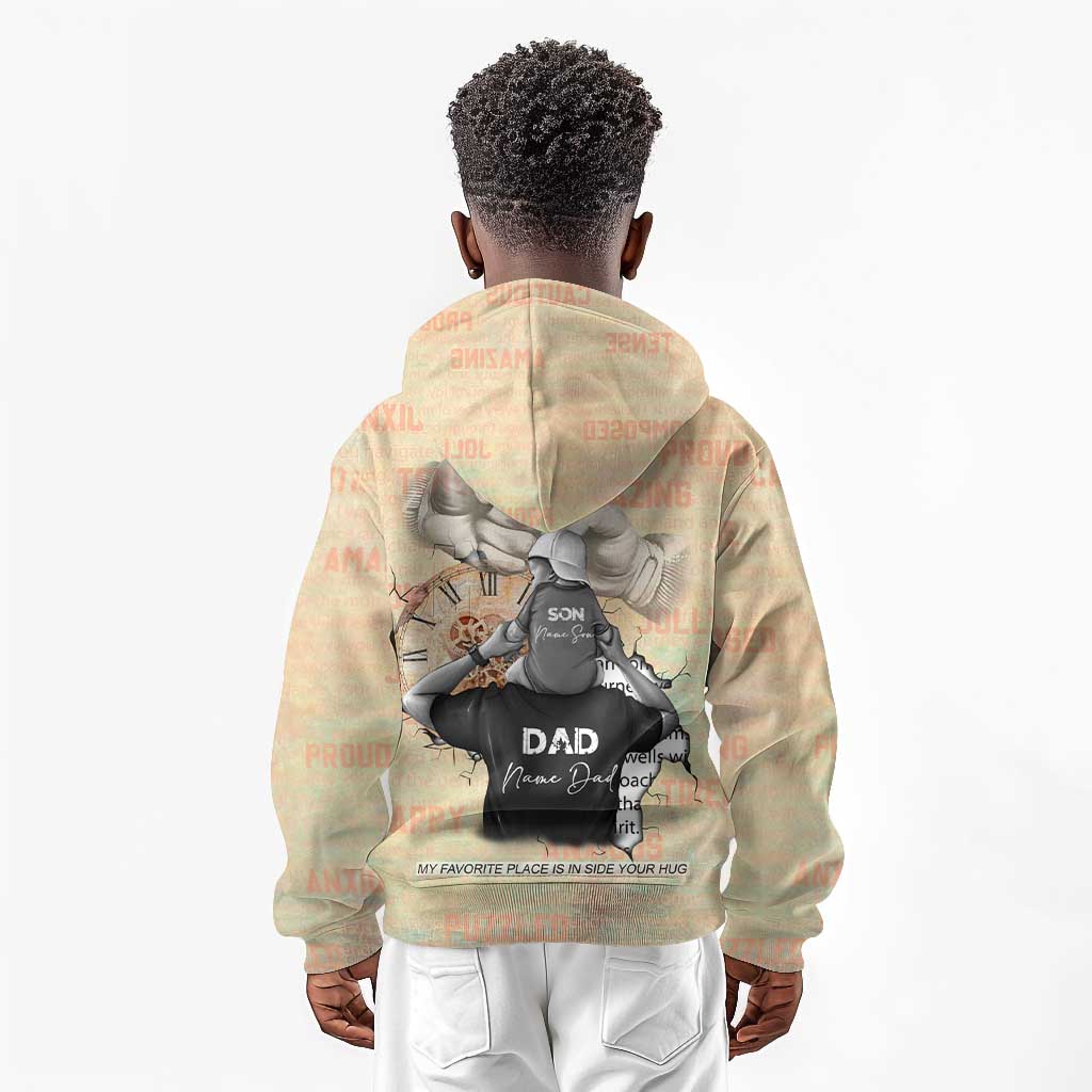 Gift for Dad - Personalized African Father and Son Kid Hoodie
