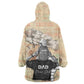 Gift for Dad - Personalized African Father and Son KId Wearable Blanket Hoodie
