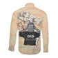 Gift for Dad - Personalized African Father and Son Long Sleeve Button Shirt