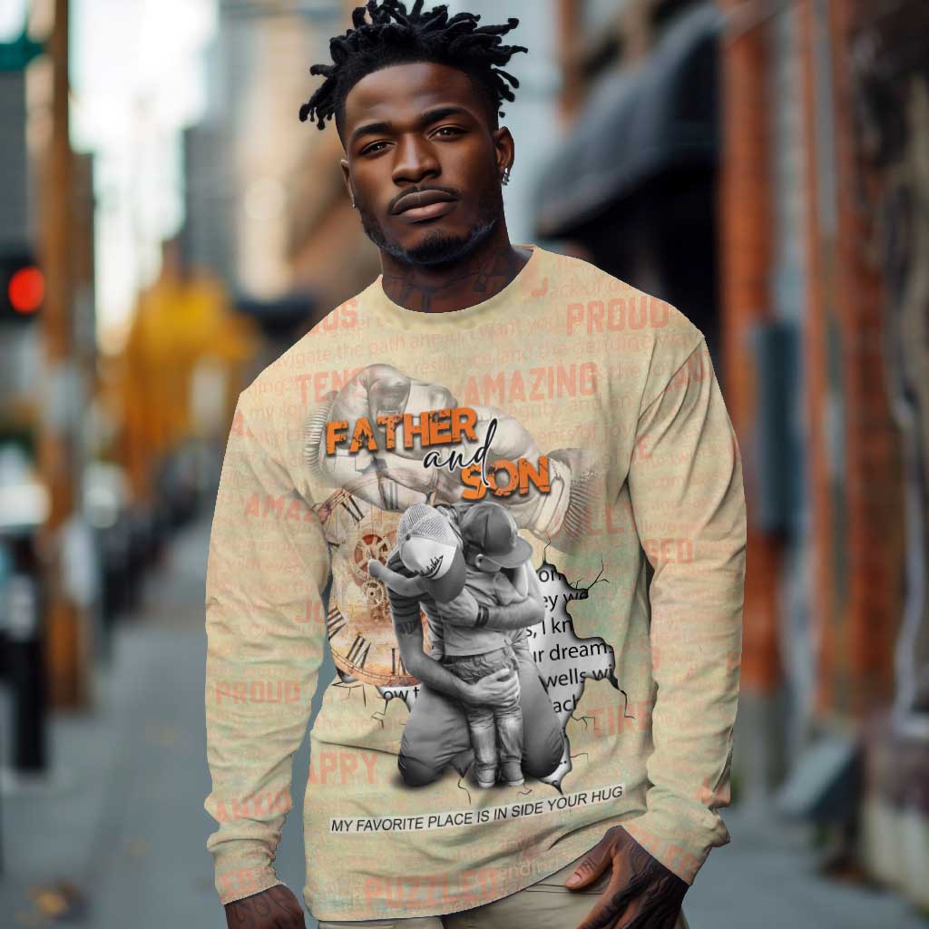 Gift for Dad - Personalized African Father and Son Long Sleeve Shirt DT02