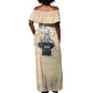 Gift for Dad - Personalized African Father and Son Off Shoulder Maxi Dress