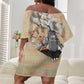 Gift for Dad - Personalized African Father and Son Off Shoulder Short Dress