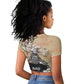 Gift for Dad - Personalized African Father and Son Raglan Cropped T shirt
