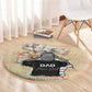 Gift for Dad - Personalized African Father and Son Round Carpet