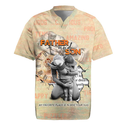 Gift for Dad - Personalized African Father and Son Rugby Jersey
