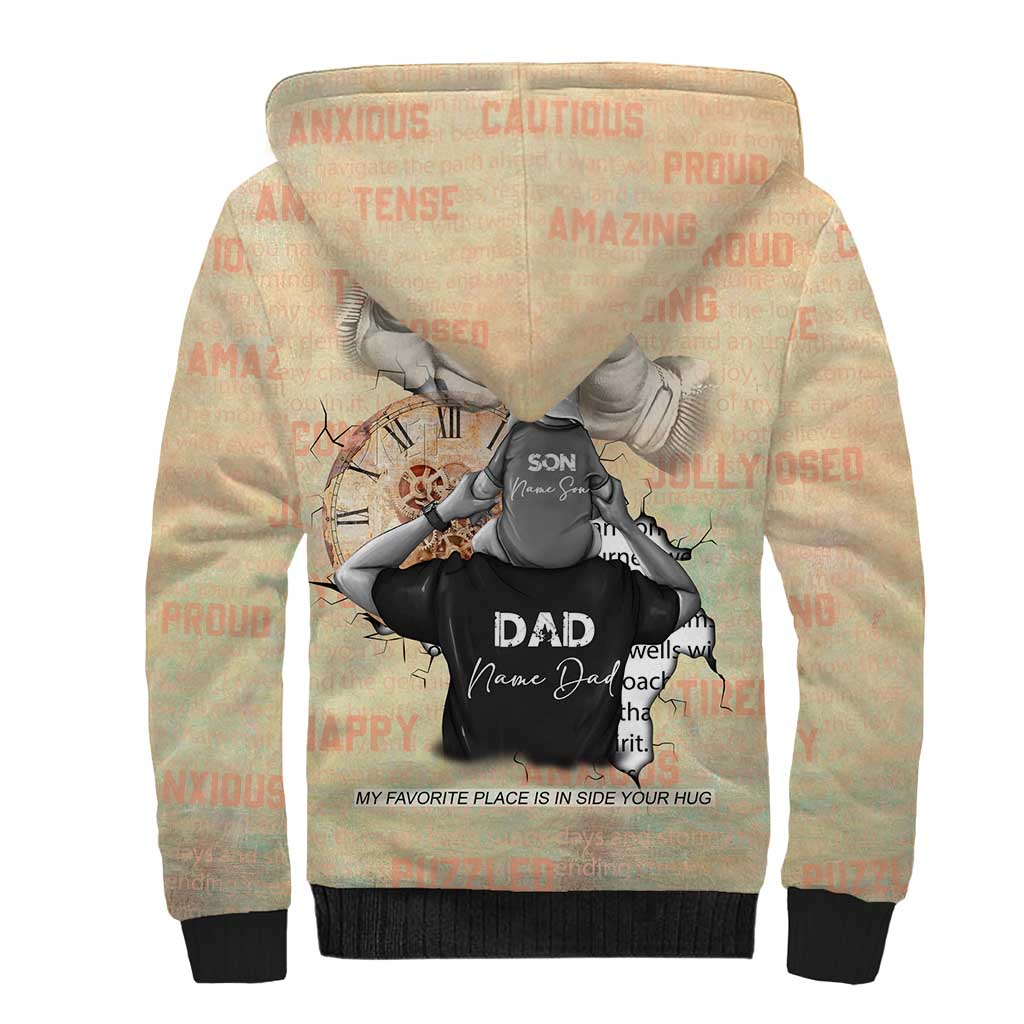 Gift for Dad - Personalized African Father and Son Sherpa Hoodie