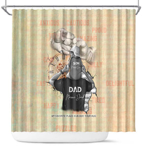 Gift for Dad - Personalized African Father and Son Shower Curtain