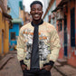 Gift for Dad - Personalized African Father and Son Sleeve Zip Bomber Jacket
