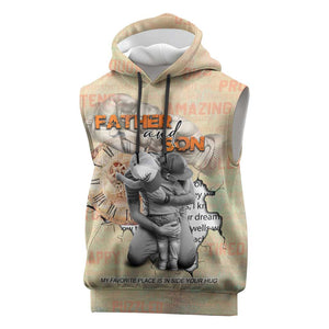 Gift for Dad - Personalized African Father and Son Sleeveless Hoodie - African Pride