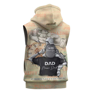 Gift for Dad - Personalized African Father and Son Sleeveless Hoodie - African Pride