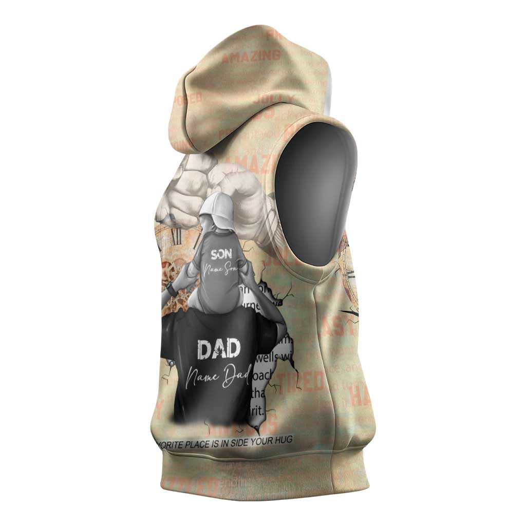 Gift for Dad - Personalized African Father and Son Sleeveless Hoodie - African Pride