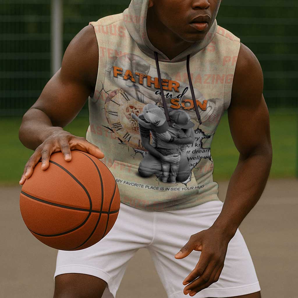 Gift for Dad - Personalized African Father and Son Sleeveless Hoodie - African Pride