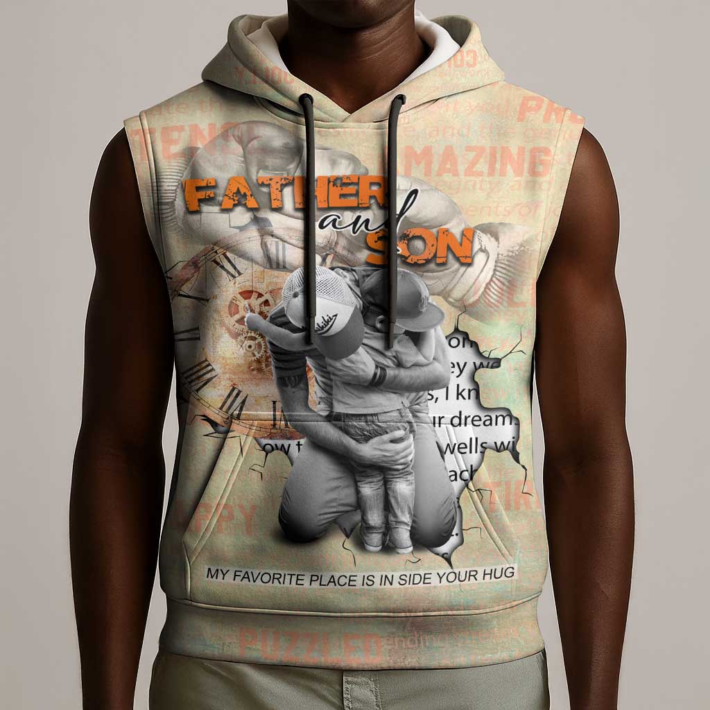 Gift for Dad - Personalized African Father and Son Sleeveless Hoodie - African Pride