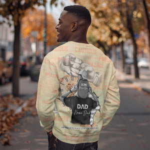 Gift for Dad - Personalized African Father and Son Sweatshirt