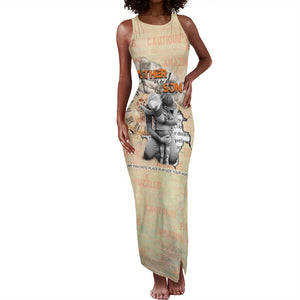 Gift for Dad - Personalized African Father and Son Tank Maxi Dress