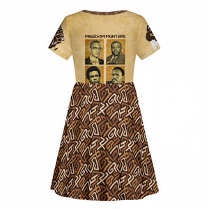 Revolutionary Freedom Fighters - Civil Rights Leaders Kid Short Sleeve Dress