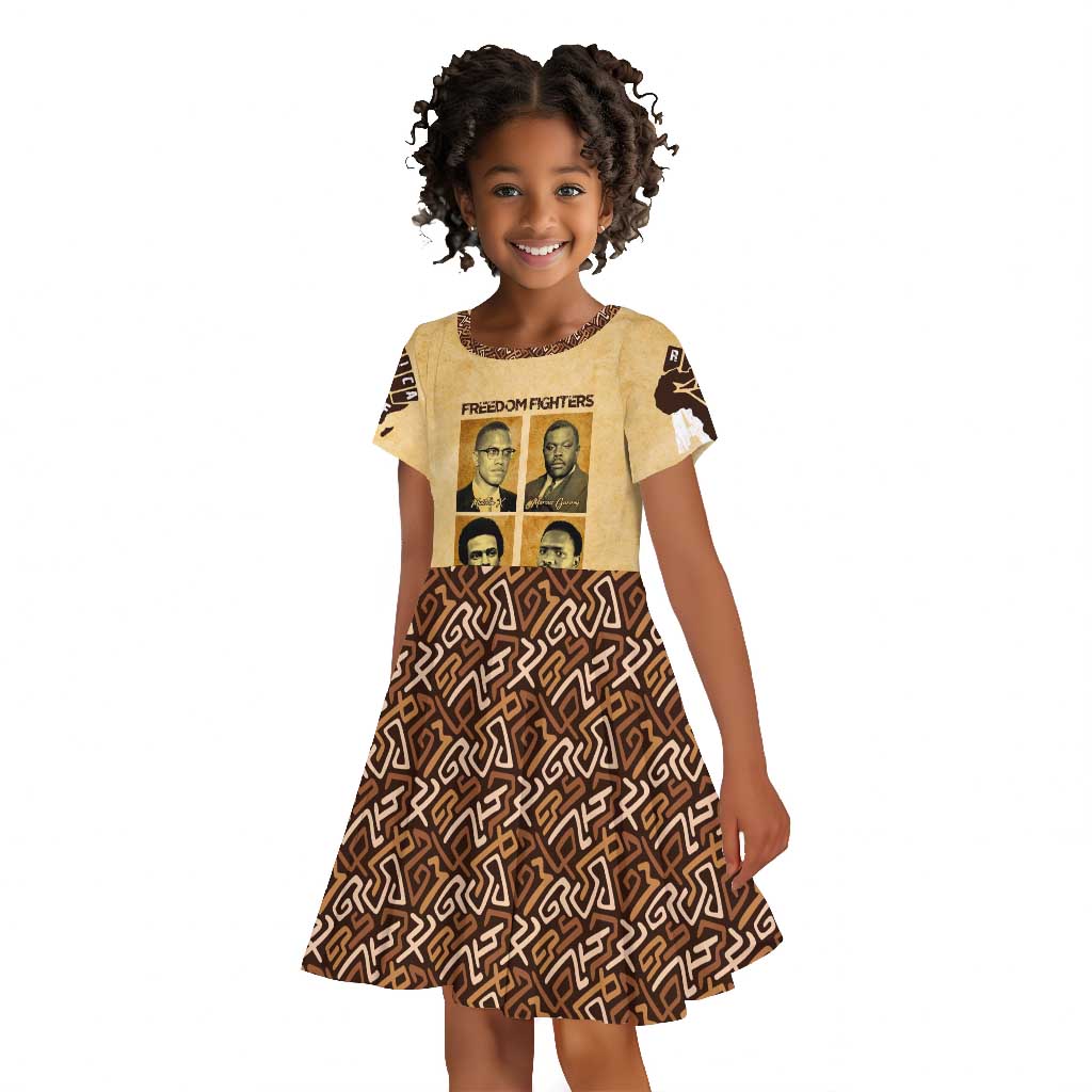 Revolutionary Freedom Fighters - Civil Rights Leaders Kid Short Sleeve Dress