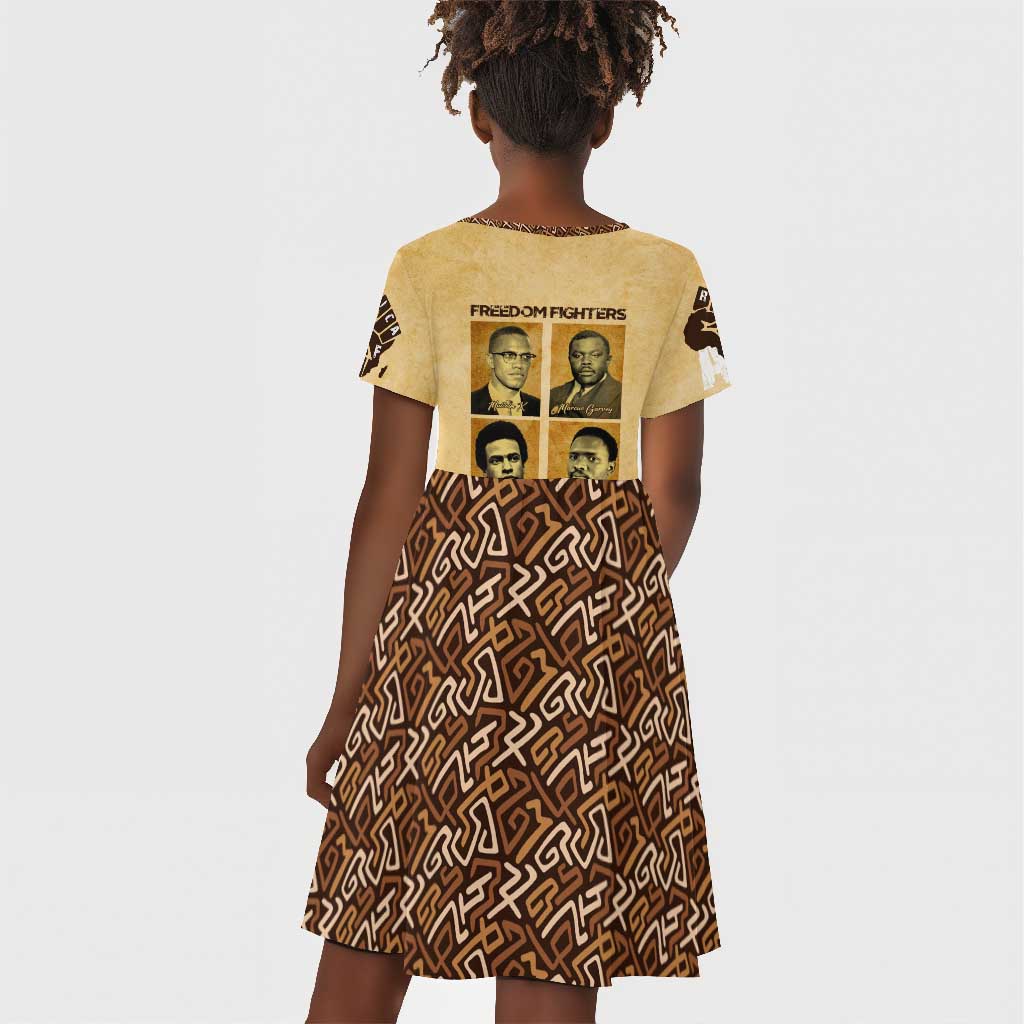 Revolutionary Freedom Fighters - Civil Rights Leaders Kid Short Sleeve Dress