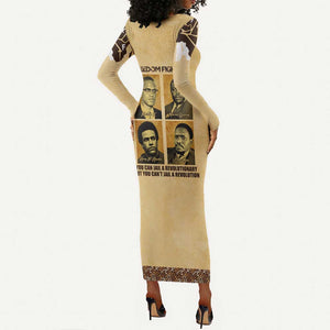 Revolutionary Freedom Fighters - Civil Rights Leaders Long Sleeve Bodycon Dress DT02
