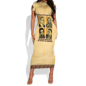 Revolutionary Freedom Fighters - Civil Rights Leaders Short Sleeve Bodycon Dress DT02