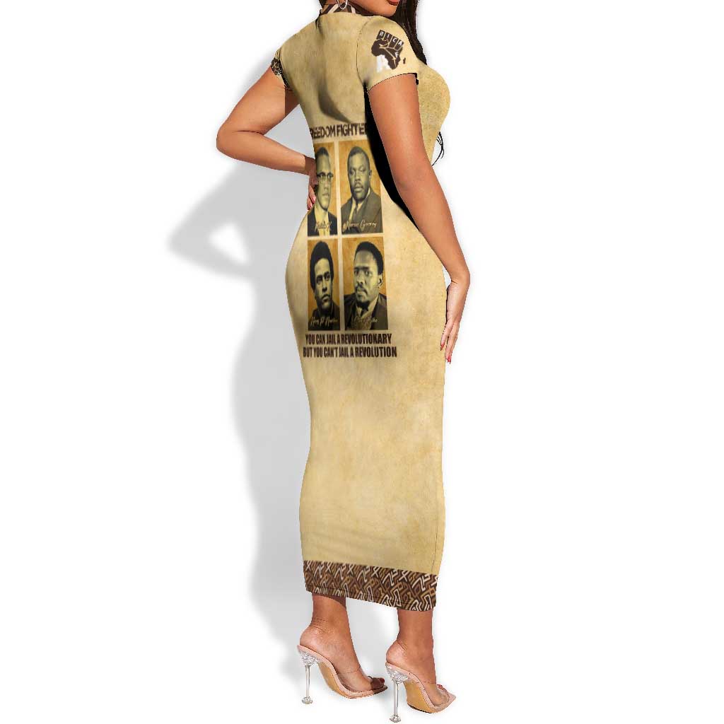 Revolutionary Freedom Fighters - Civil Rights Leaders Short Sleeve Bodycon Dress DT02