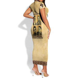 Revolutionary Freedom Fighters - Civil Rights Leaders Short Sleeve Bodycon Dress DT02